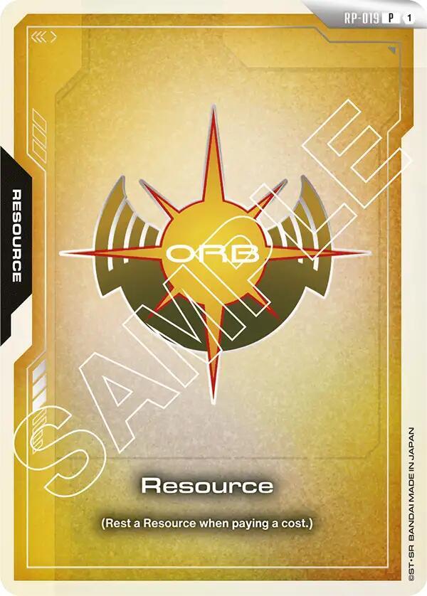 Resource (United Emirates of Orb) RP-019 Gundam card