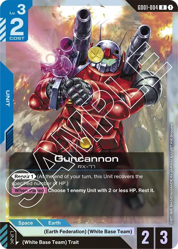 Guncannon GD01-004 Gundam card