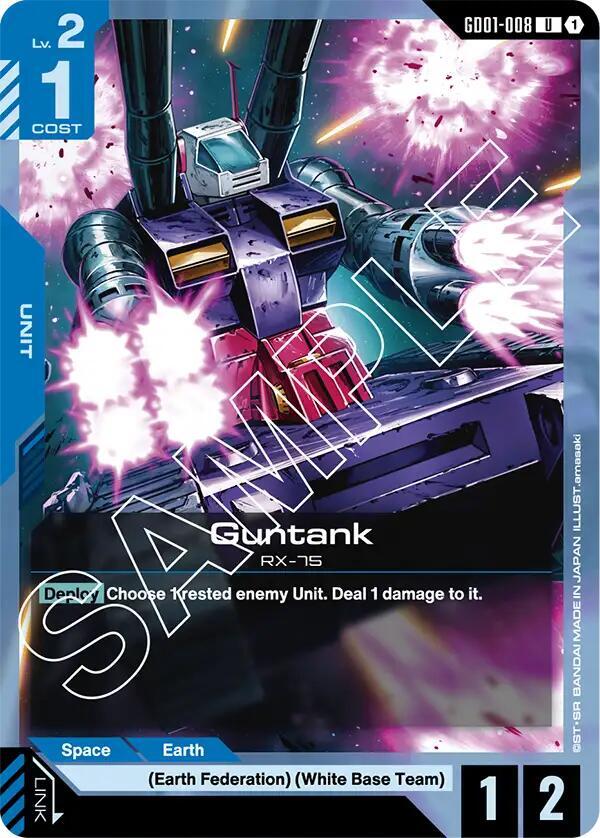 Guntank GD01-008 Gundam card