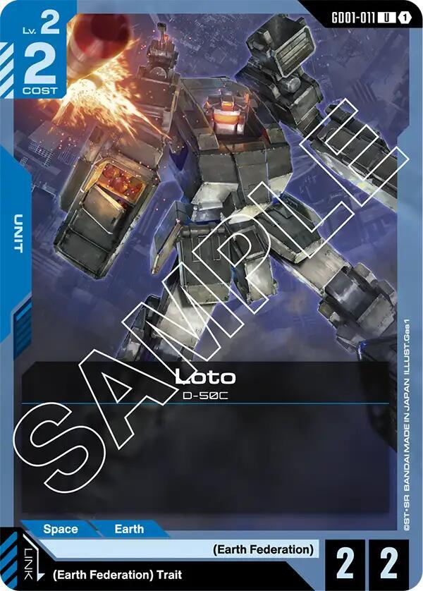 Loto GD01-011 Gundam card
