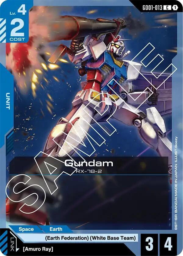 Gundam GD01-013 Gundam card