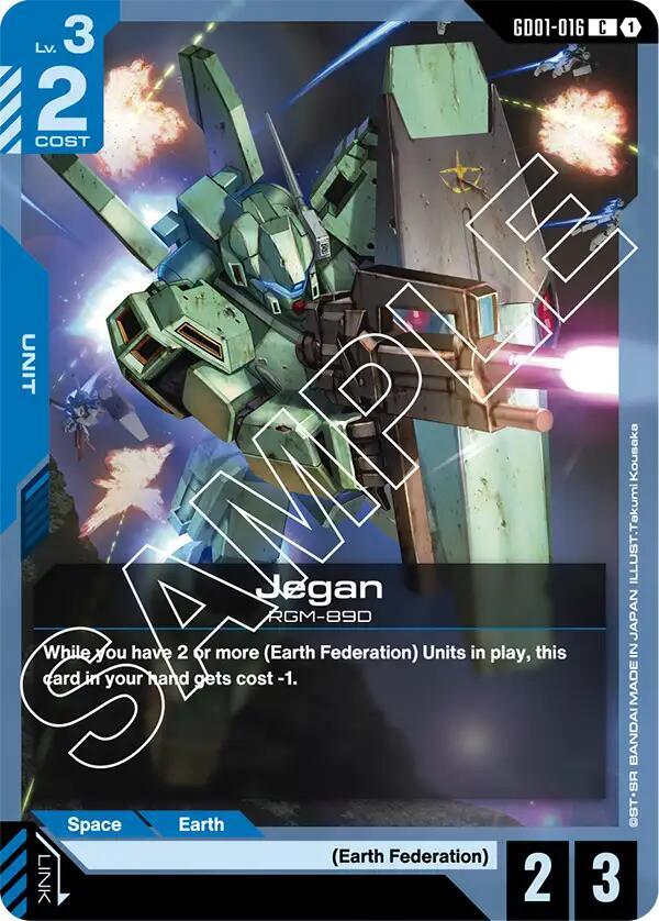 Jegan GD01-016 Gundam card