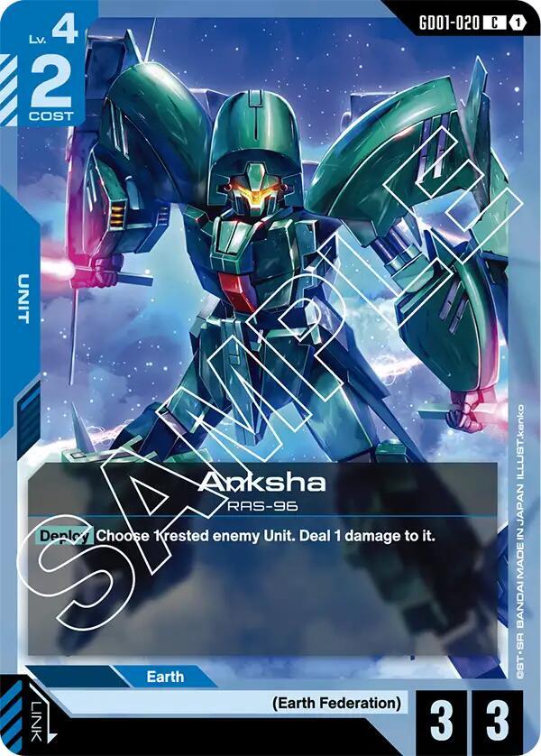 Anksha GD01-020 Gundam card