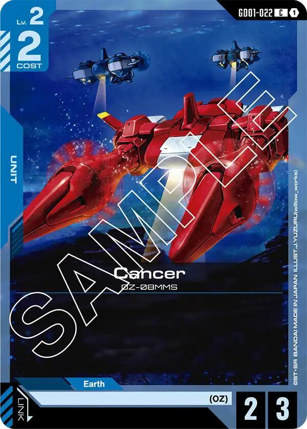 Cancer GD01-022 Gundam card