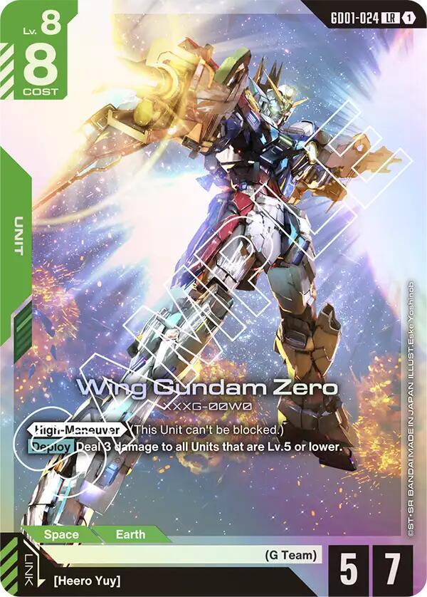 Wing Gundam Zero GD01-024 Gundam card