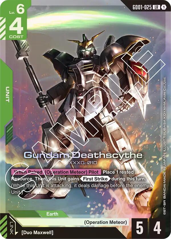 Gundam Deathscythe GD01-025 Gundam card