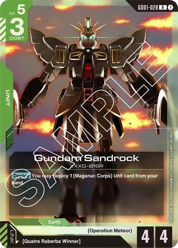 Gundam Sandrock GD01-028 Gundam card