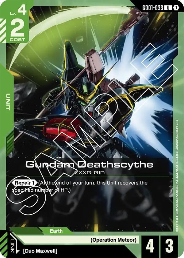 Gundam Deathscythe GD01-033 Gundam card