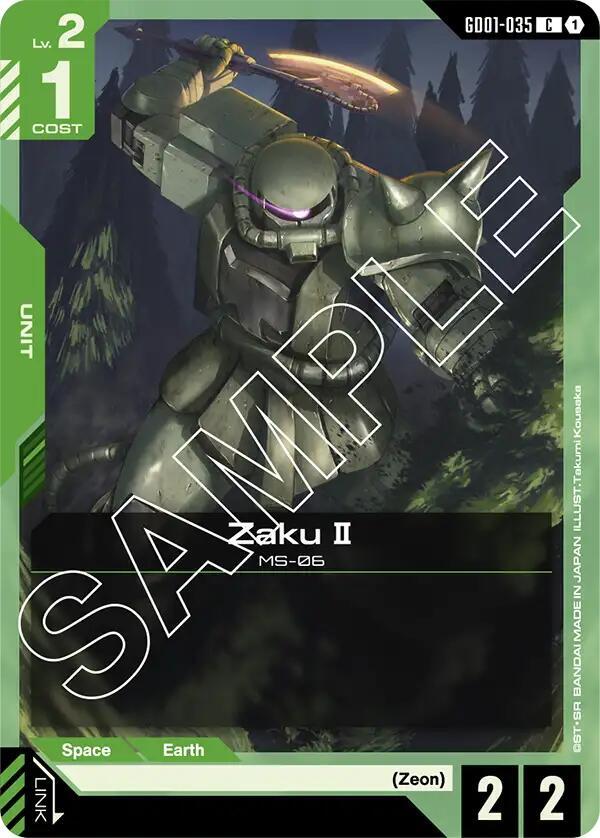 Zaku II GD01-035 Gundam card
