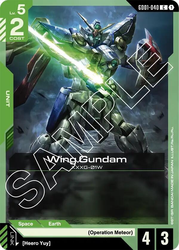 Wing Gundam GD01-040 Gundam card