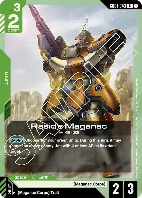 Rasid's Maganac GD01-043 Gundam card