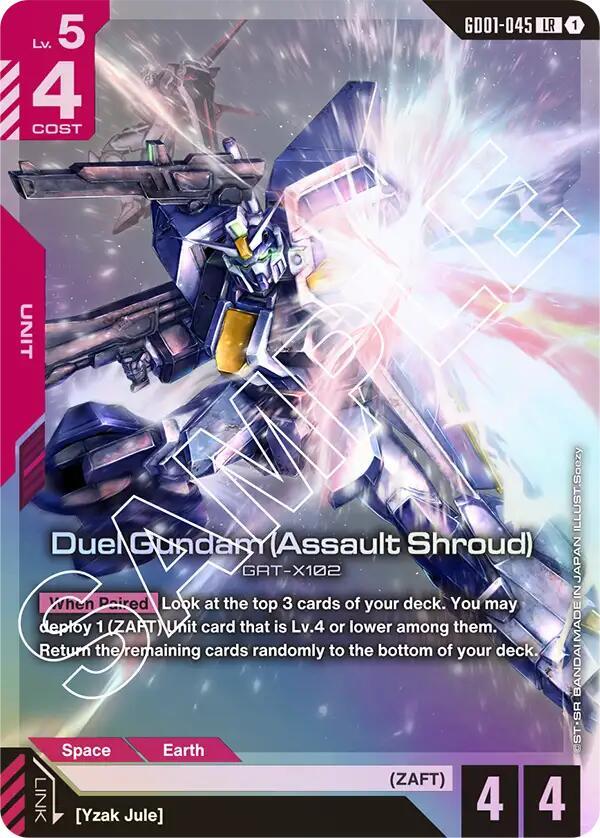 Duel Gundam (Assault Shroud) GD01-045 Gundam card