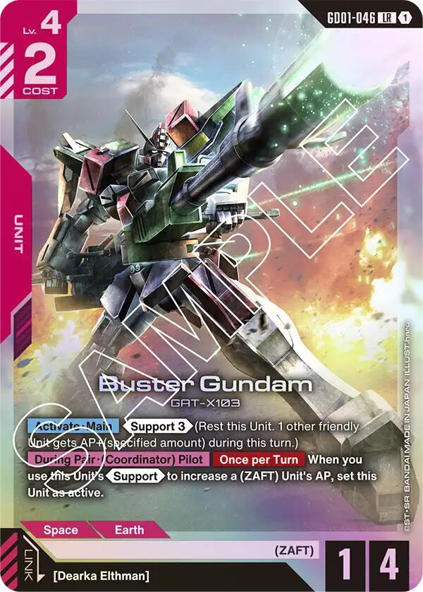 Buster Gundam GD01-046 Gundam card