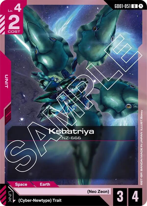 Kshatriya GD01-051 Gundam card