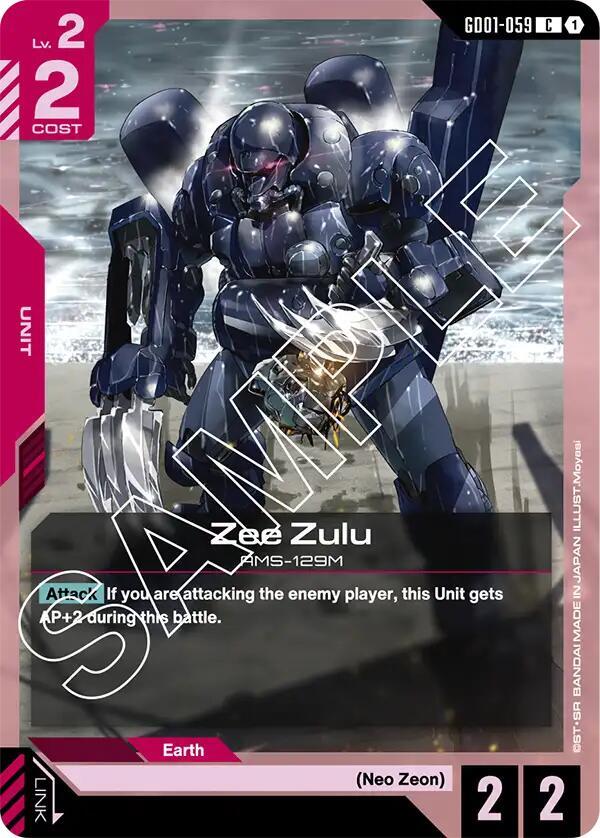 Zee Zulu GD01-059 Gundam card