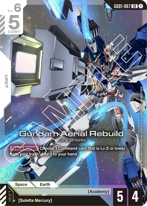 Gundam Aerial Rebuild GD01-067 Gundam card