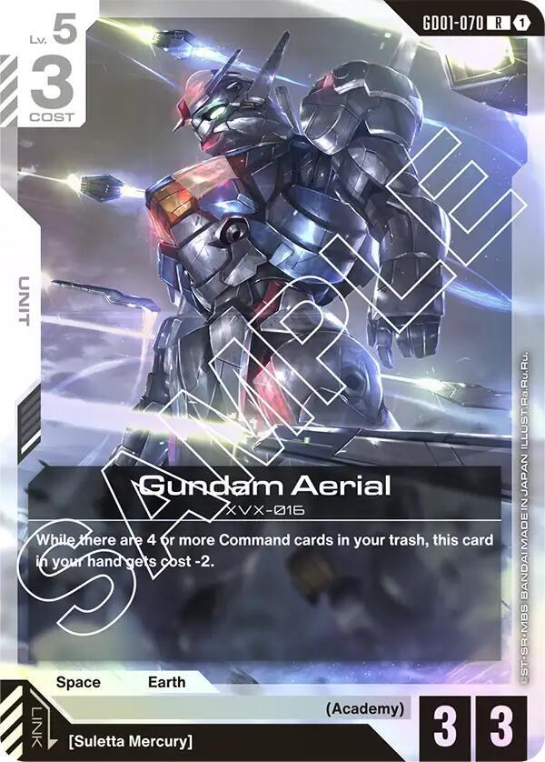 Gundam Aerial GD01-070 Gundam card