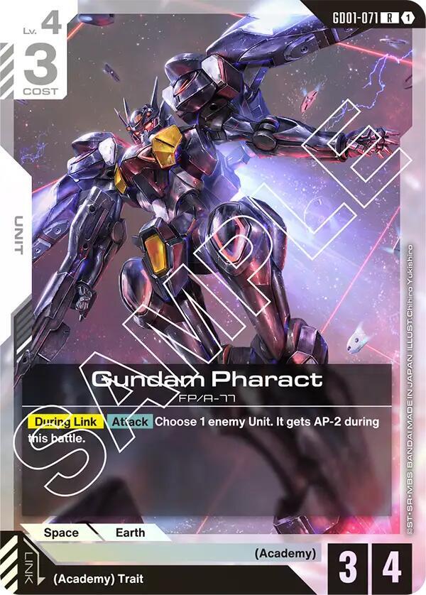 Gundam Pharact GD01-071 Gundam card