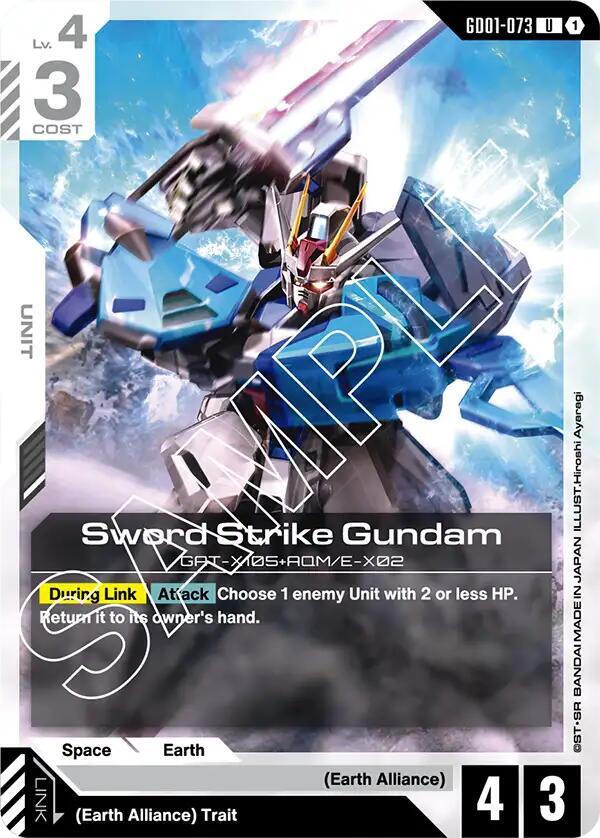 Sword Strike Gundam GD01-073 Gundam card