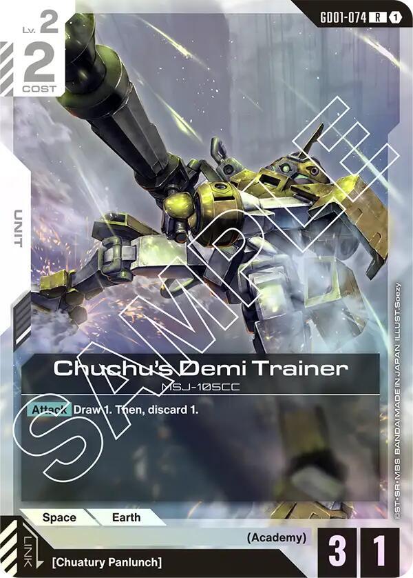 Chuchu's Demi Trainer GD01-074 Gundam card