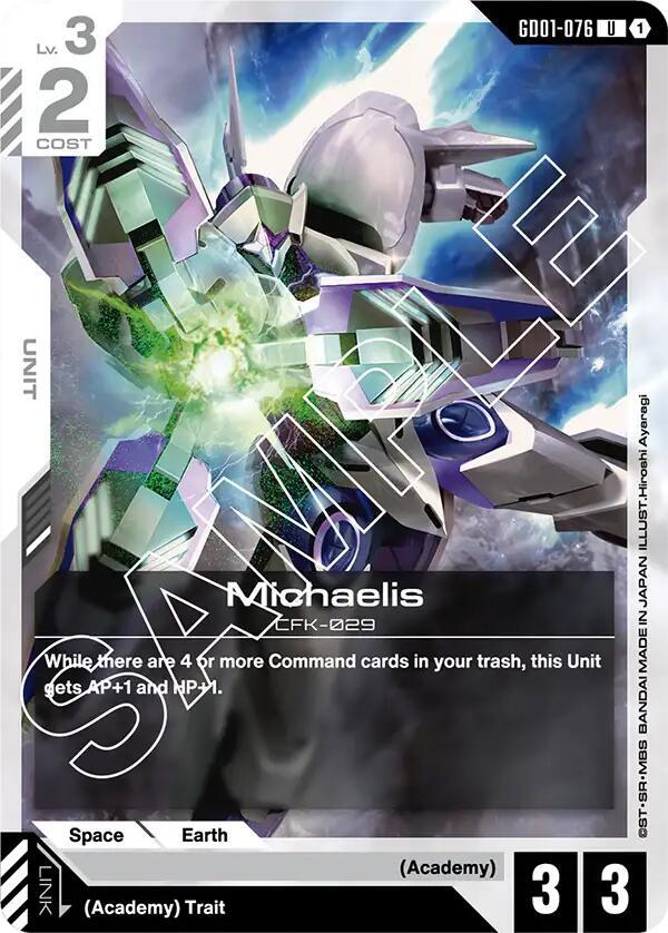 Michaelis GD01-076 Gundam card