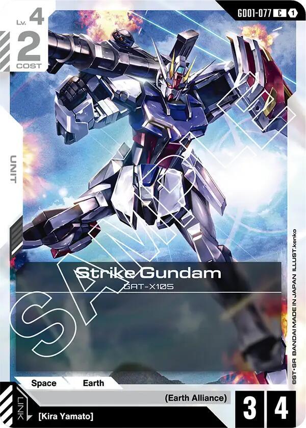 Strike Gundam GD01-077 Gundam card