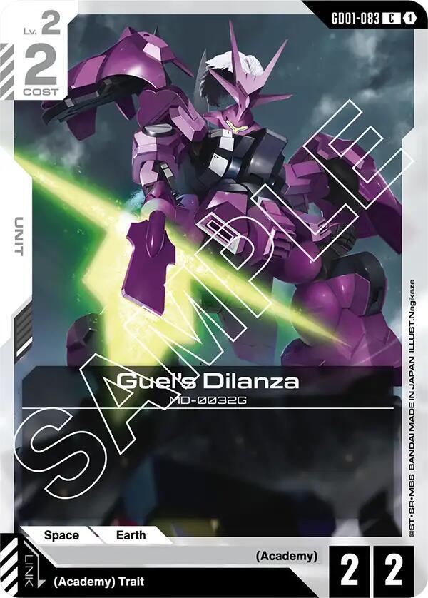 Guel's Dilanza GD01-083 Gundam card
