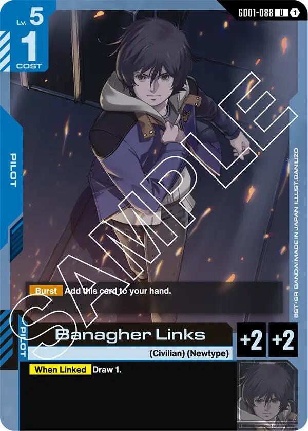 Banagher Links GD01-088 Gundam card