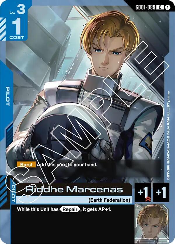 Riddhe Marcenas GD01-089 Gundam card