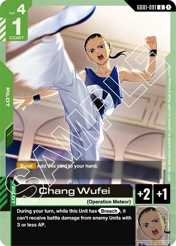 Chang Wufei GD01-091 Gundam card