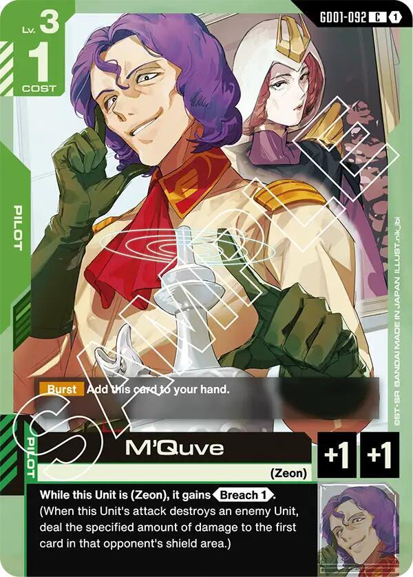 M'Quve GD01-092 Gundam card