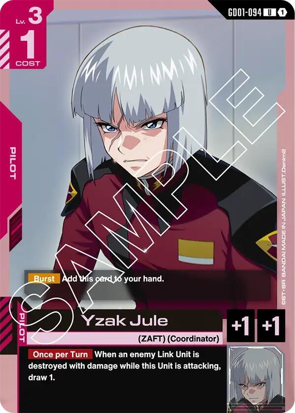 Yzak Jule GD01-094 Gundam card