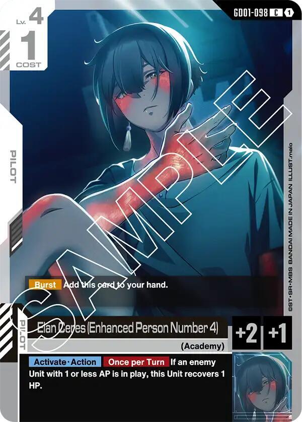 Elan Ceres (Enhanced Person Number 4) GD01-098 Gundam card