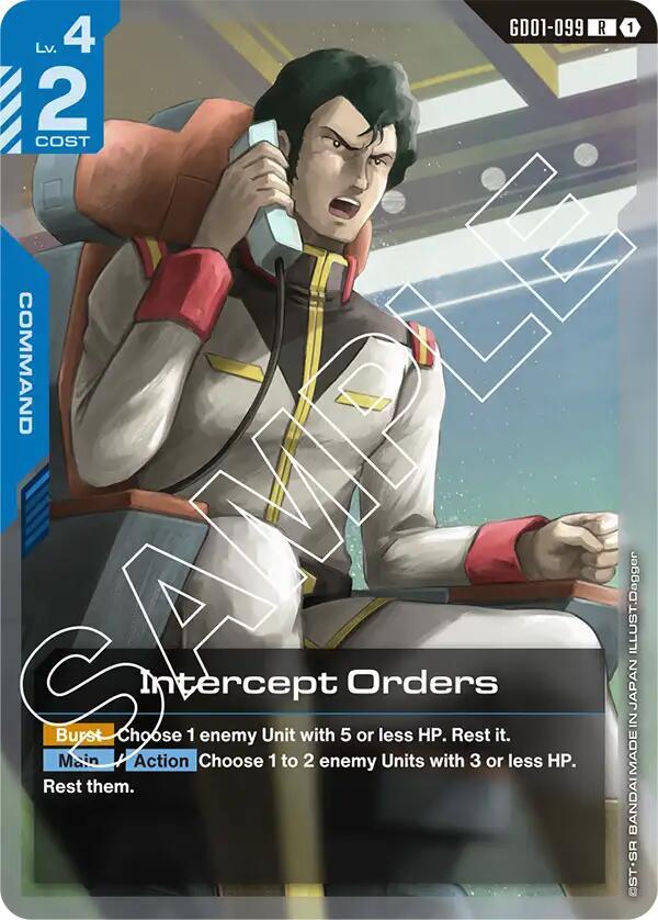 Intercept Orders GD01-099 Gundam card