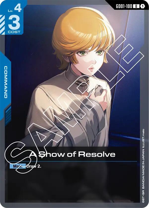 A Show of Resolve GD01-100 Gundam card