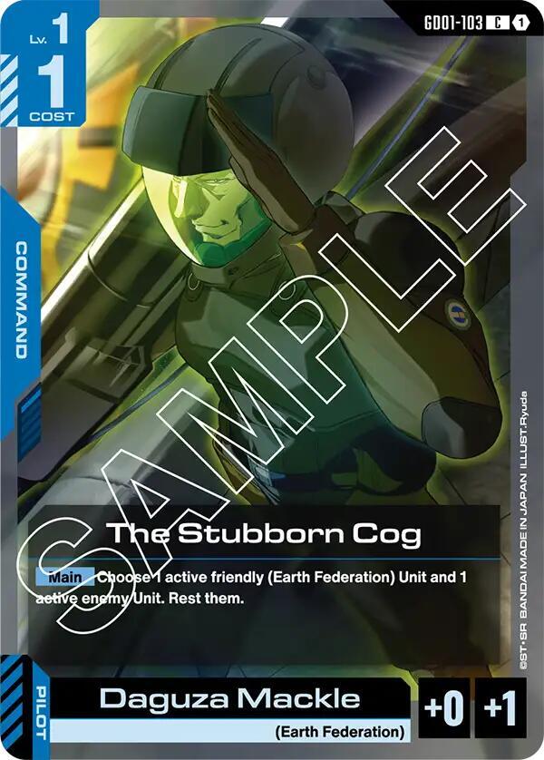 The Stubborn Cog GD01-103 Gundam card