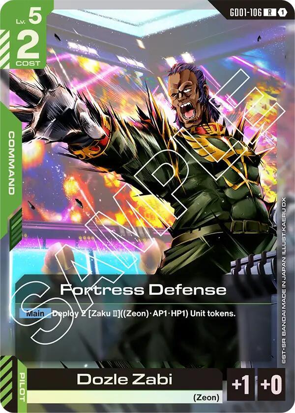 Fortress Defense GD01-106 Gundam card