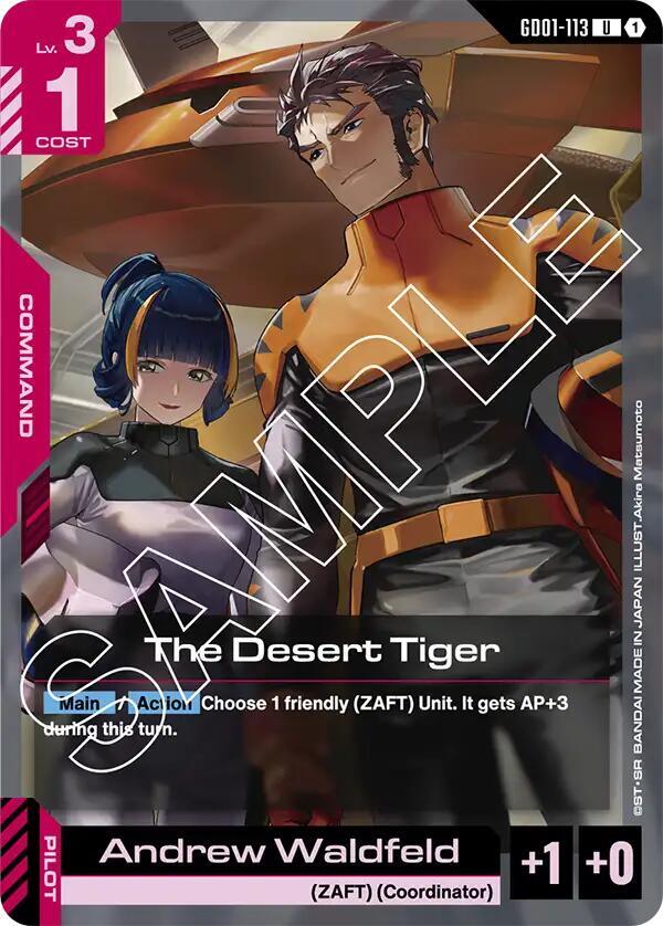 The Desert Tiger GD01-113 Gundam card