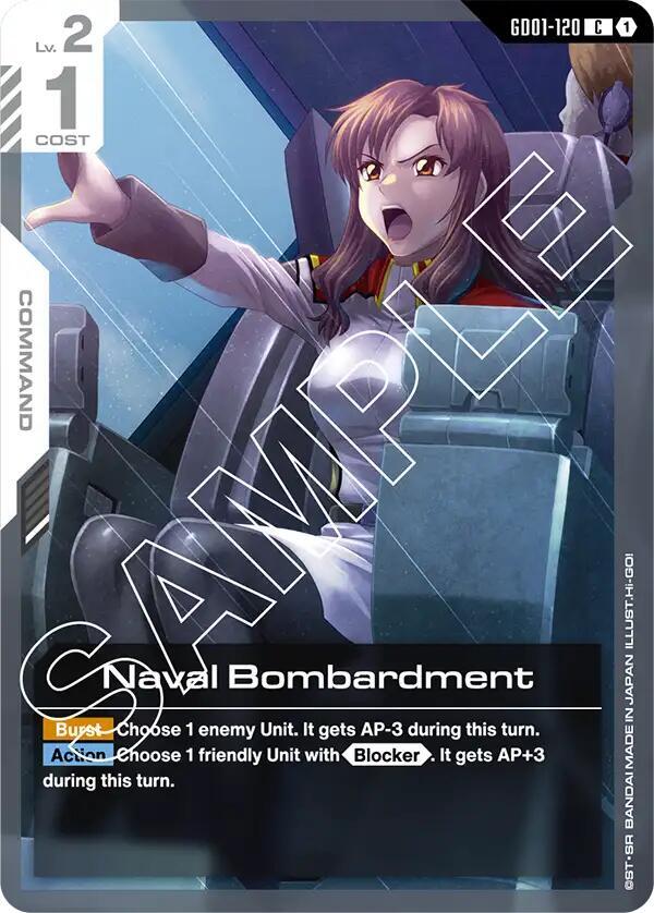 Naval Bombardment GD01-120 Gundam card