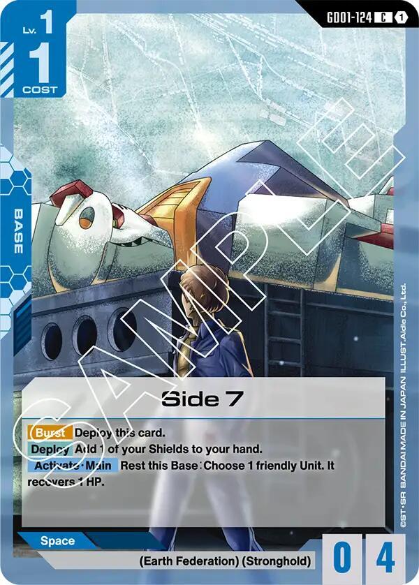 Side 7 GD01-124 Gundam card