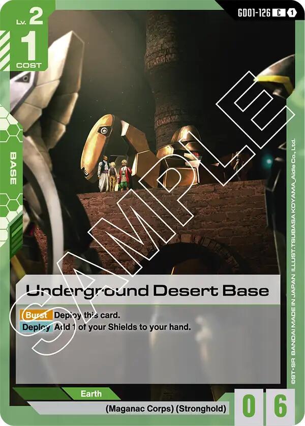 Underground Desert Base GD01-126 Gundam card