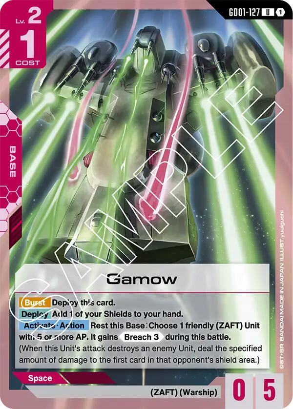 Gamow GD01-127 Gundam card