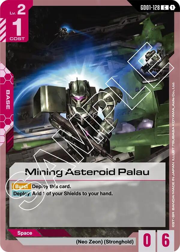 Mining Asteroid Palau GD01-128 Gundam card