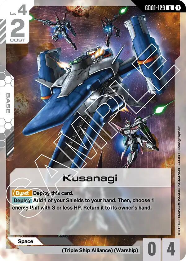 Kusanagi GD01-129 Gundam card