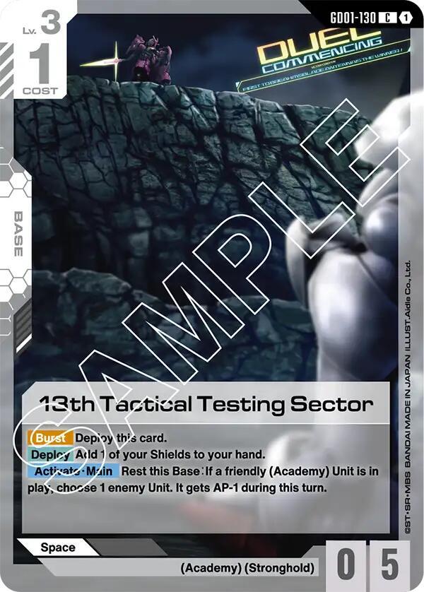 13th Tactical Testing Sector GD01-130 Gundam card