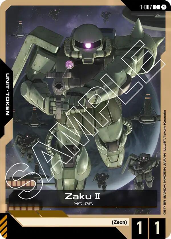 Zaku II Token T-007 Gundam card