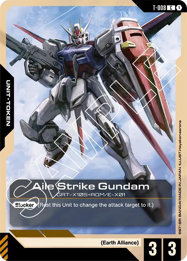 Aile Strike Gundam Token T-008 Gundam card