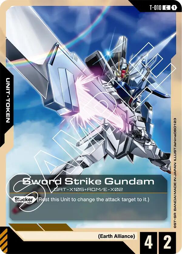 Sword Strike Gundam Token T-010 Gundam card
