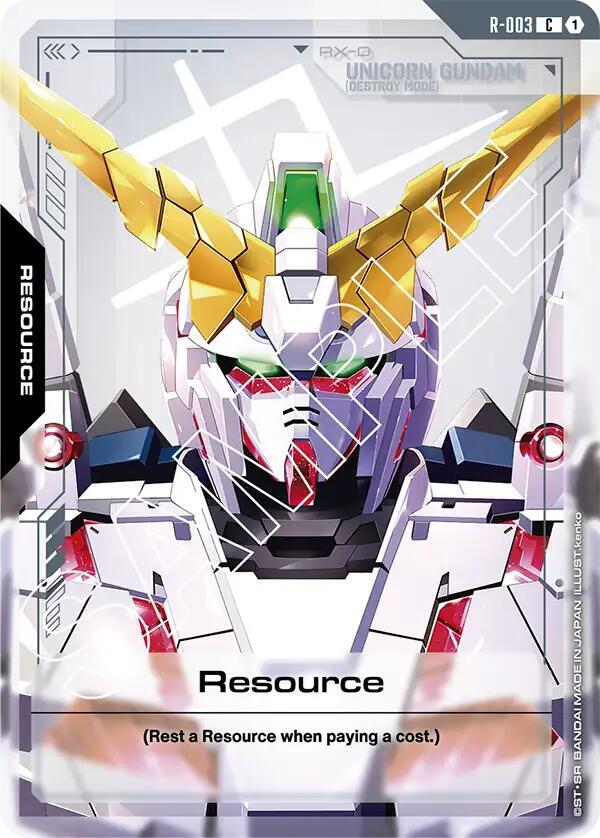Resource R-003 Gundam card