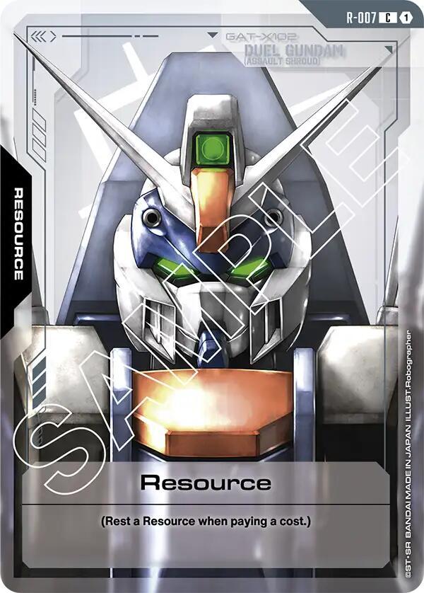 Resource R-007 Gundam card